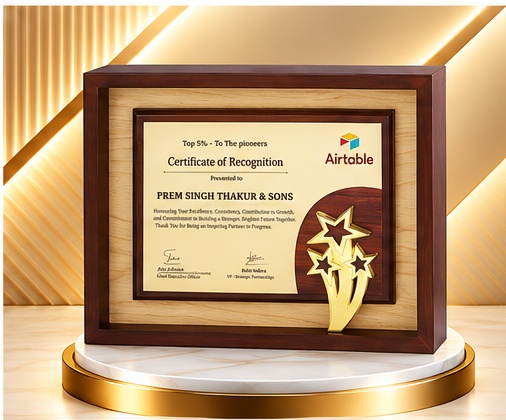 Premium Wooden Star Recognition Plaque