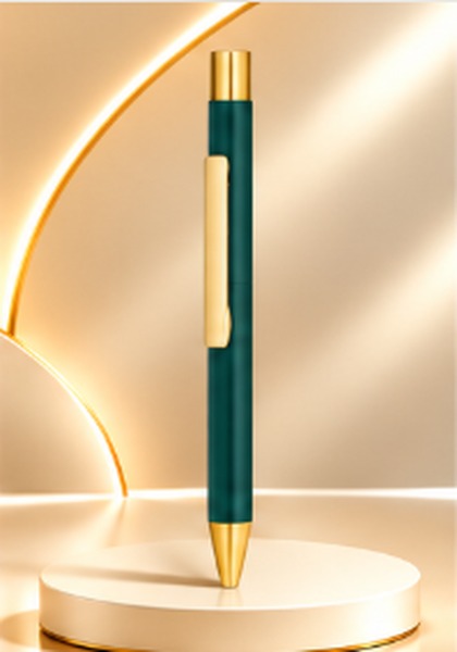 Emerald Green & Gold Metal Ball Pen