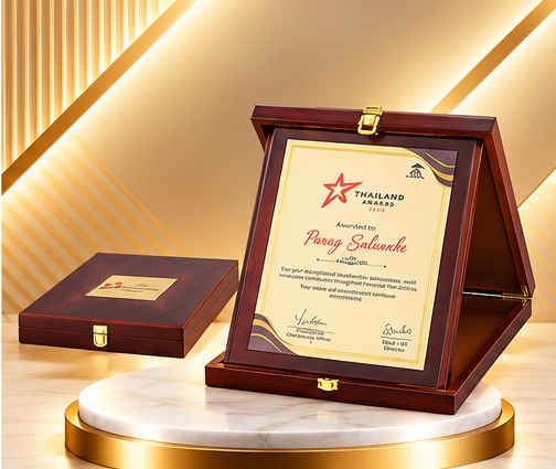 Wooden Plaque with Presentation Box