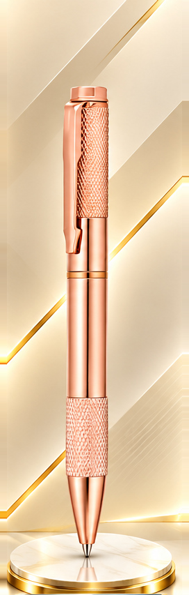 Premium Textured Metal Pen — Rose Gold
