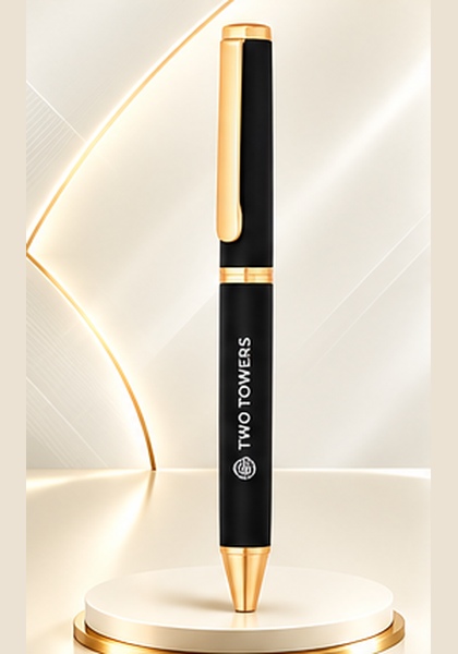 Black & Gold Executive Metal Pen — Black & Gold