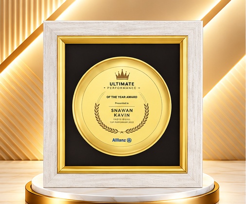 Premium Gold Medallion Frame Plaque