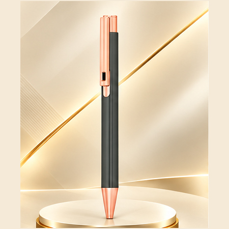 Rose Gold & Charcoal Metal Pen — Rose Gold & Charcoal