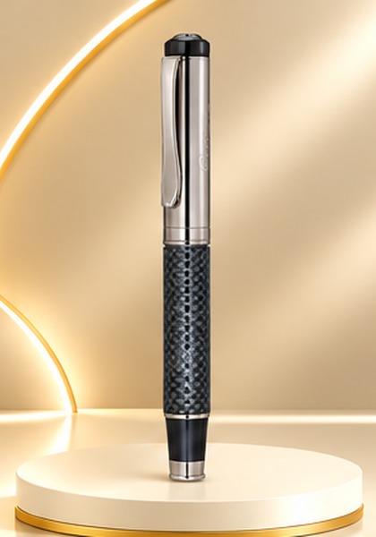 Executive Silver & Black Textured Pen