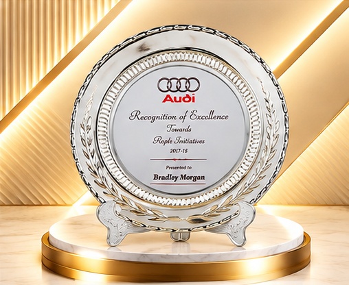 Premium Silver Metal Plaque