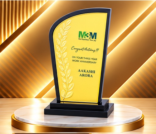 Gold Laurel Black Frame Trophy 4657