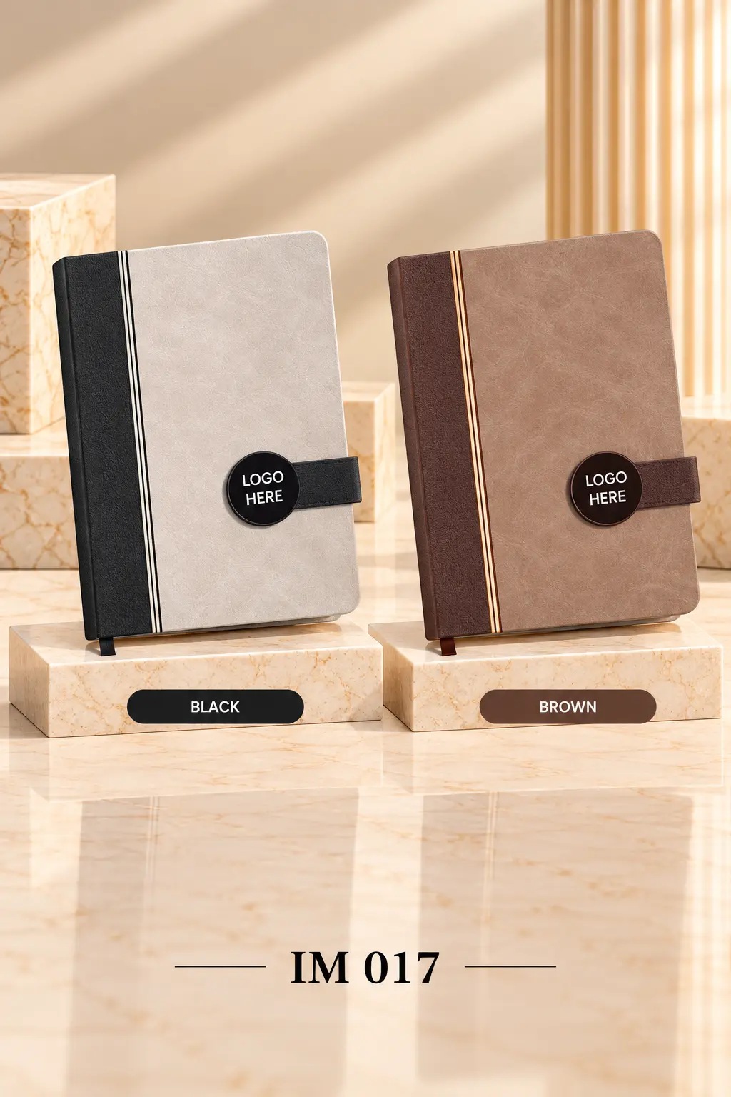 Monarch Twin-Stripe Clasp Journal
