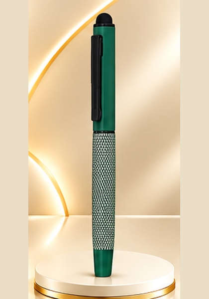 Green Textured Metal Pen