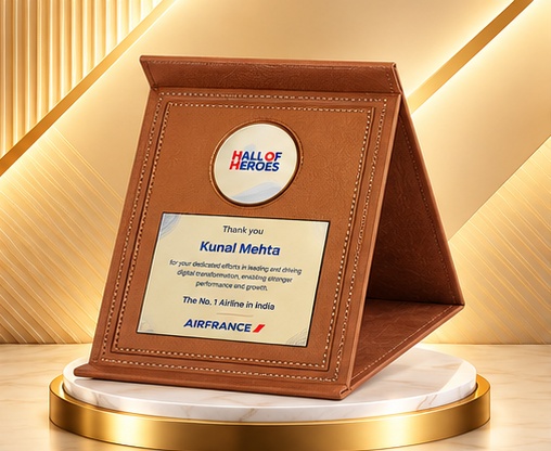 Premium Leatherette Folding Award