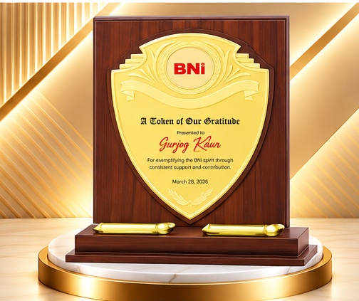 Gold Shield Wooden Plaque