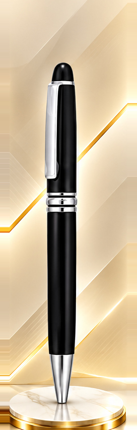 Classic Black & Chrome Metal Pen — Black & Chrome