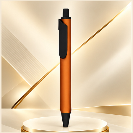 Contemporary Metal Click Pen — Brown