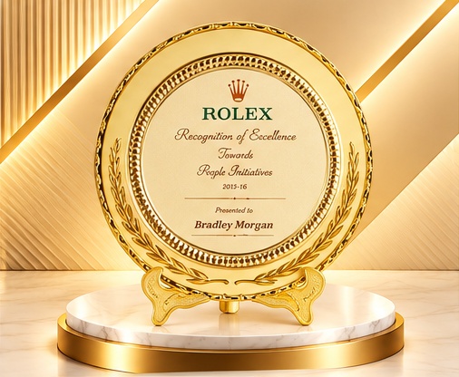 Premium Golden Metal Plaque