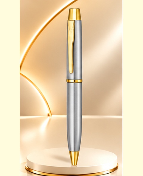 Elegant Silver & Gold Metal Pen
