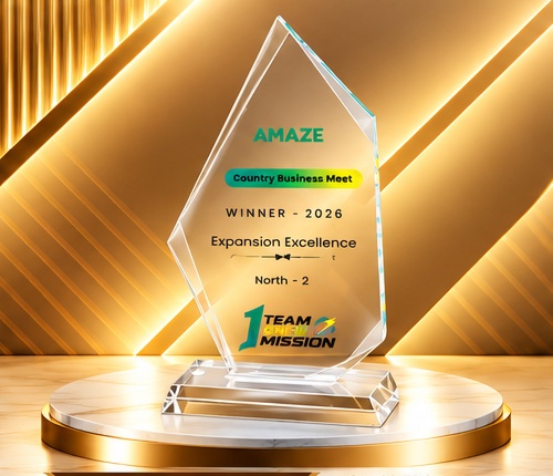 Clear Faceted Flame Excellence Trophy 4651