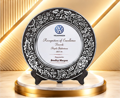 Premium Black & Silver Metal Plaque
