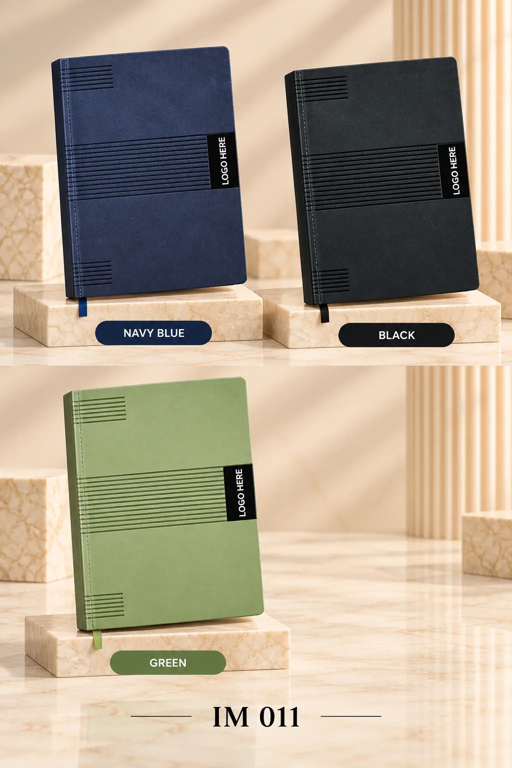 Linear Luxe Executive Notebook
