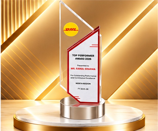 Red Trim Angular Leadership Trophy 4604