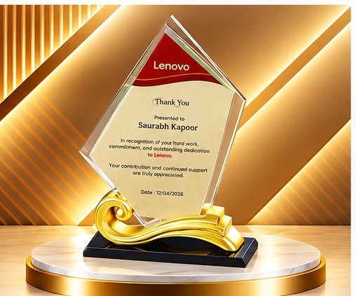 Gold Scroll Diamond Appreciation Award 4609
