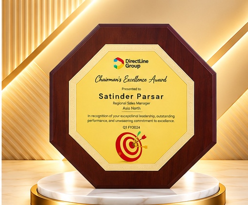 Premium Octagonal Wooden Plaque