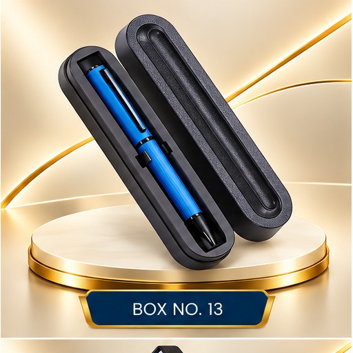 Royal Blue Pen in Black Gift Case