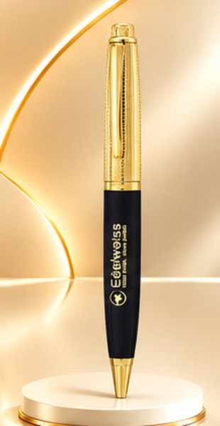 Premium Black & Gold Branded Pen
