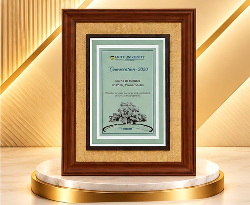 Classic Wooden Certificate Plaque