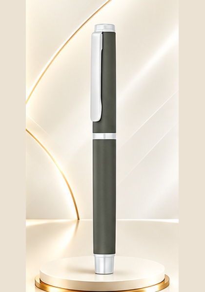 Grey & Silver Executive Metal Pen — Grey & Silver