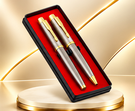 Silver & Gold Executive Pen Set