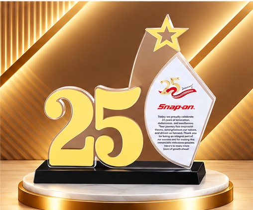 Golden 25 Milestone Acrylic Award 3638