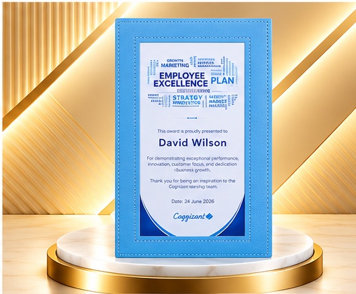 Executive Leatherette Recognition Plaque
