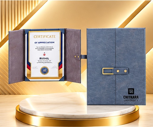 Premium Grey Certificate Folder