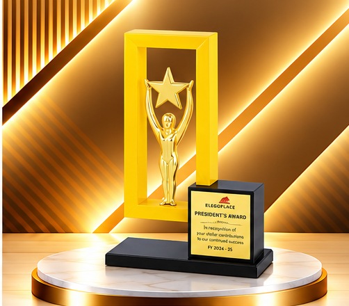 Golden Frame Victory Star Trophy 4857