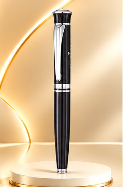 Premium Black & Chrome Metal Pen