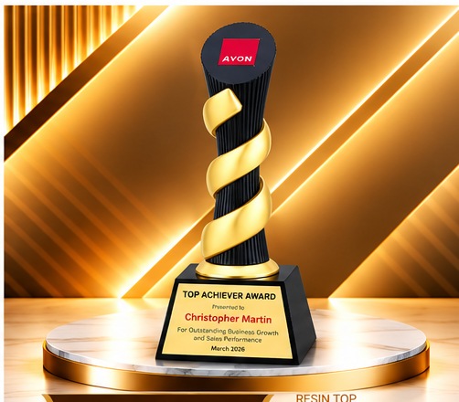 Black Gold Helix Achievement Trophy 4866