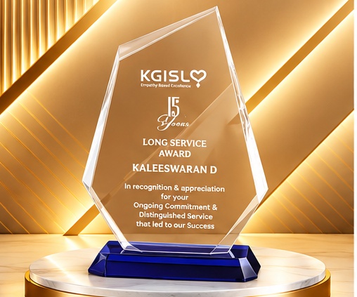 Blue Base Slant Edge Acrylic Award 3641