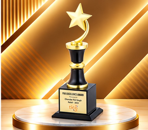 Golden Shooting Star Achievement Trophy 3930