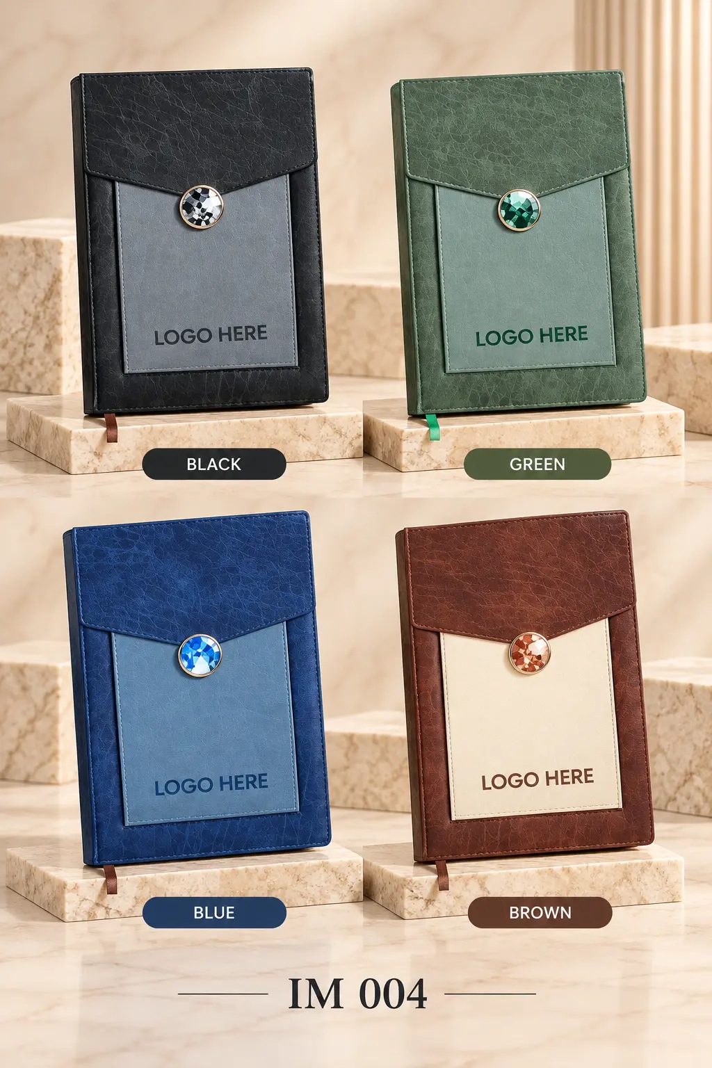 Opulent Gemstone Flap Journal