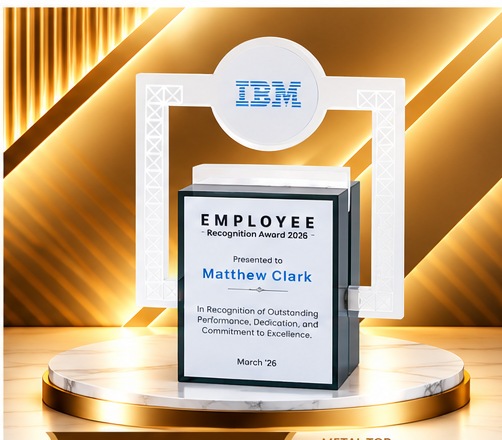 Silver Open Frame Appreciation Award 4854