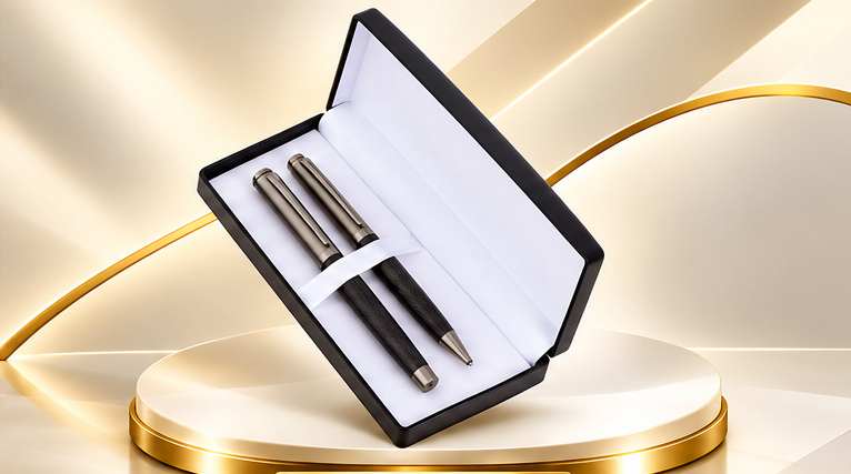 Silver & Black Executive Pen Set