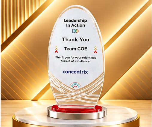 Red Base Oval Appreciation Award 4601