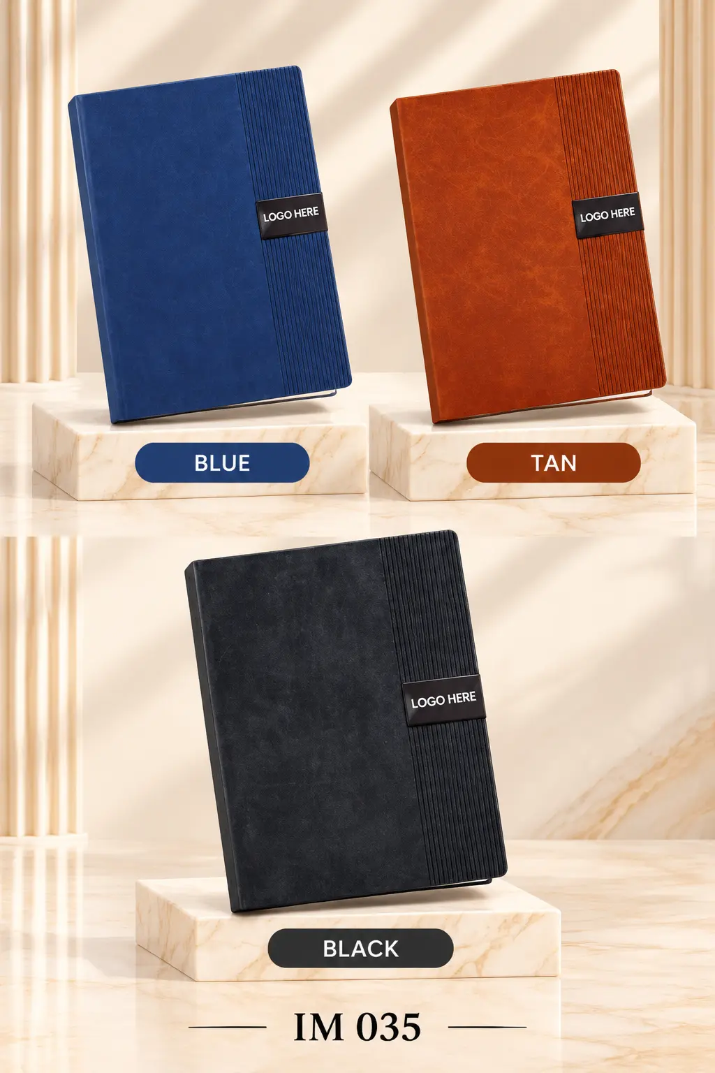 Prestige Ribbed Accent Notebook