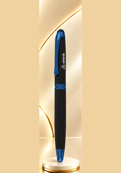 Black & Blue Metal Roller Pen — Black & Blue