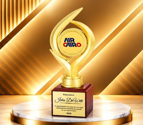 Golden Swirl Medallion Recognition Trophy 4850