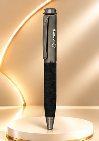 Textured Grip Gunmetal Pen – Model 4174