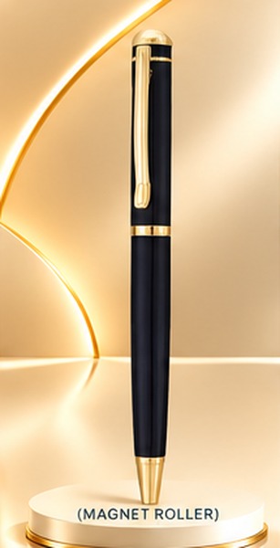 Premium Black & Gold Magnet Roller Pen