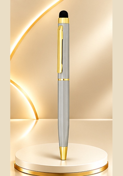Elegant Silver & Gold Metal Pen