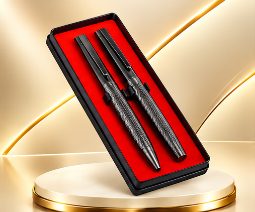 Black Textured Executive Pen Set