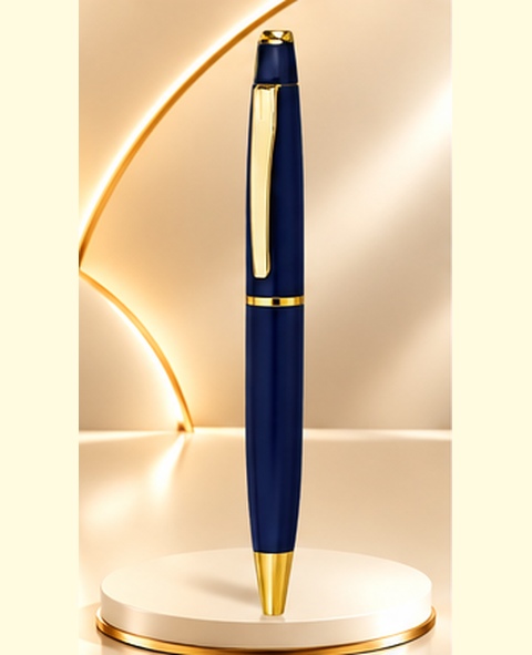 Executive Navy Blue & Gold Metal Pen
