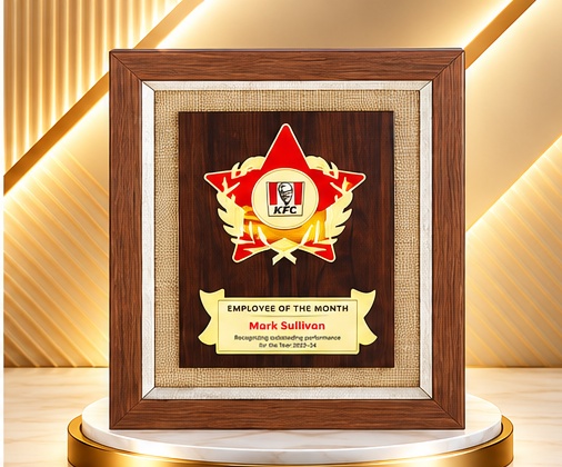 Premium Employee Recognition Frame Plaque